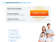 Tablet Screenshot of nebankovni-pujcky-bez-registru.cz
